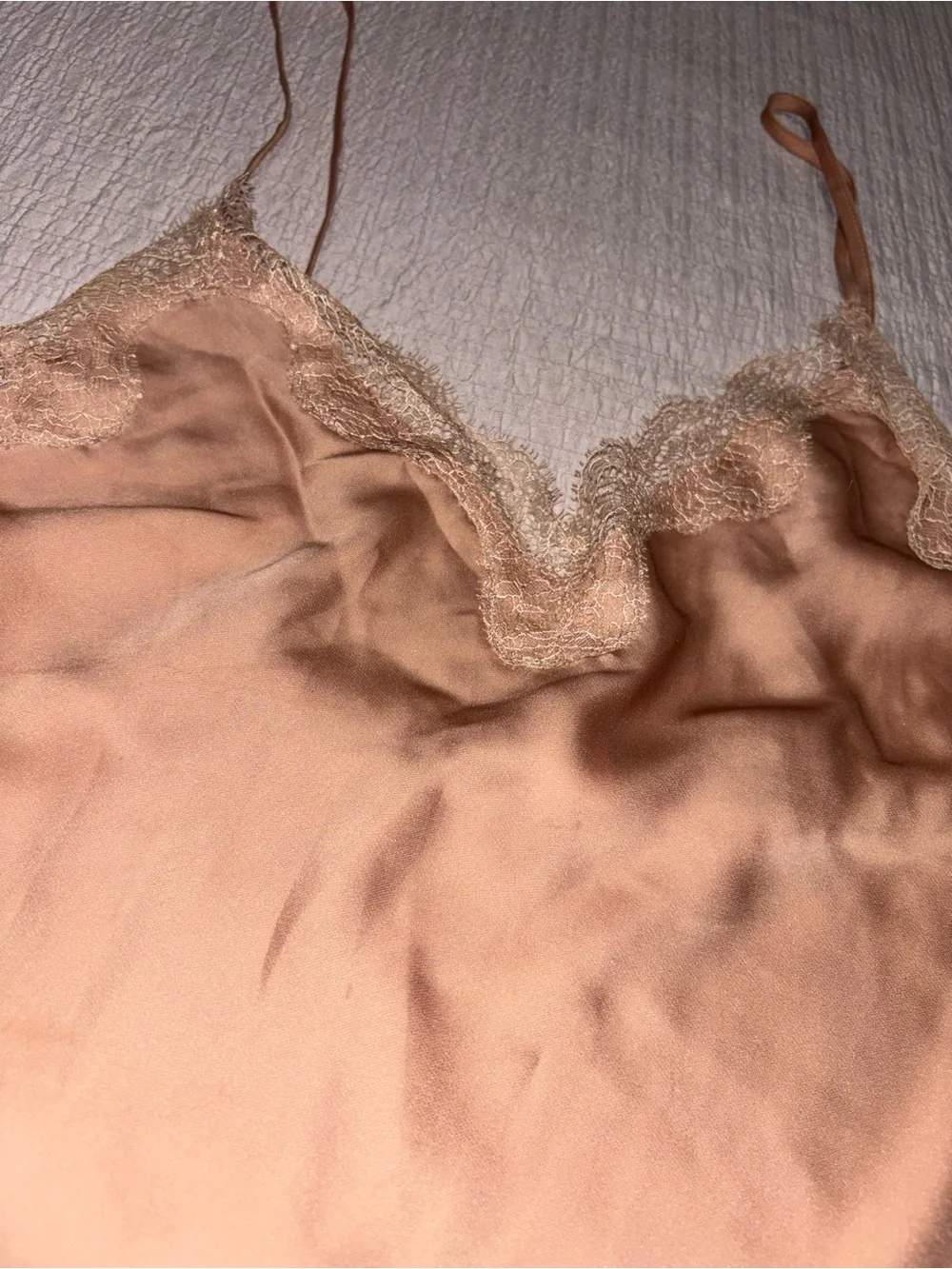 Victoria's Secret Blush Lace-Trim Satin Slip